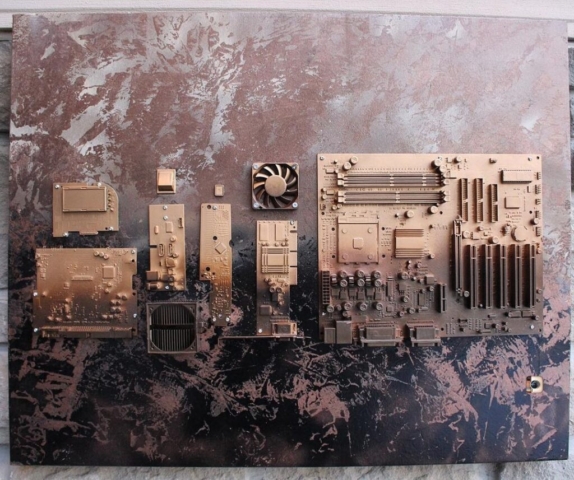 Computatrum Dissectum (Computer Dissected) Painting - Painting, Oil on Canvas Size: 76.2 W x 61 H x 5.1 D cm